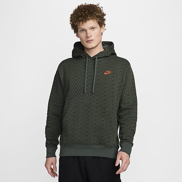 Mens Green Hoodies Pullovers. Nike